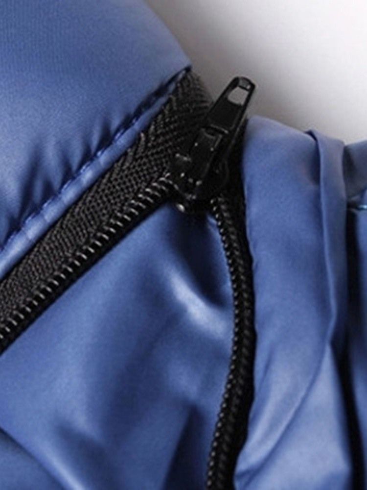 Animal Standard Stand Collar Zipper Casual Dunjacka