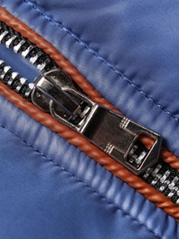 Animal Standard Stand Collar Zipper Casual Dunjacka