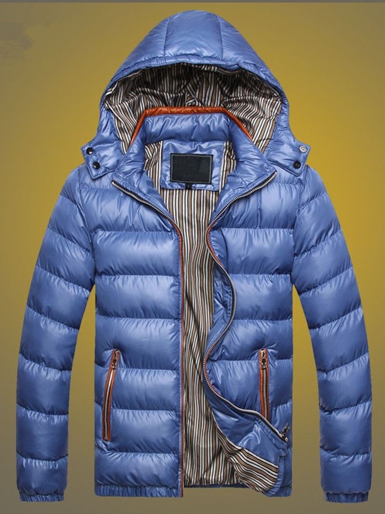 Animal Standard Stand Collar Zipper Casual Dunjacka
