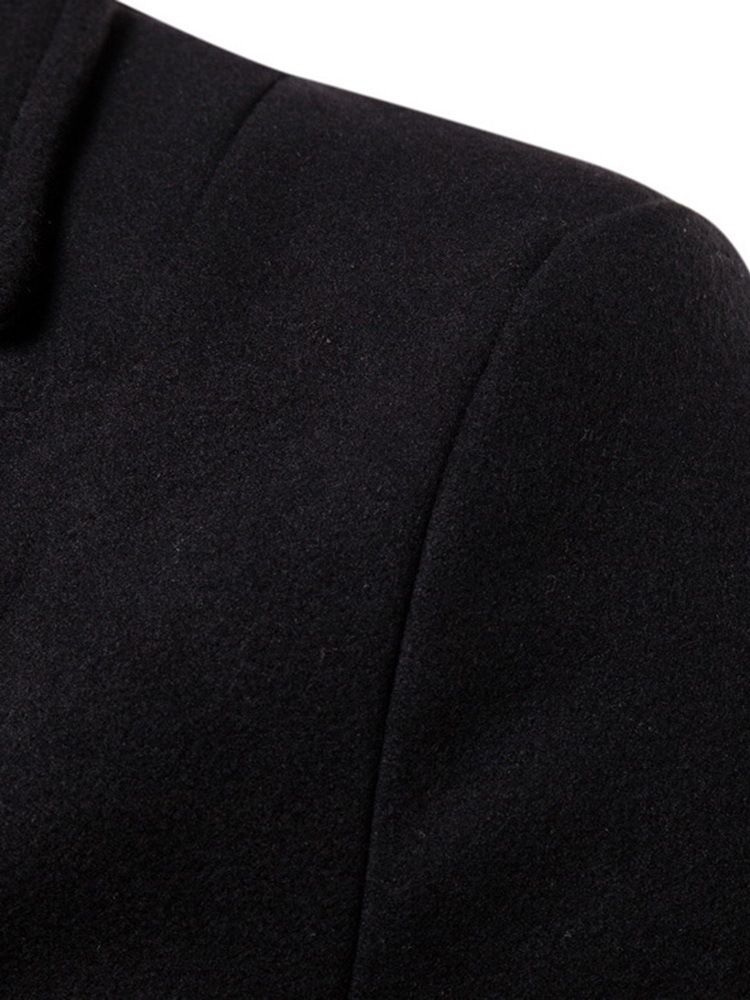 Color Block Mellanlängd Lapel Fall Dubbelknäppt Kappa