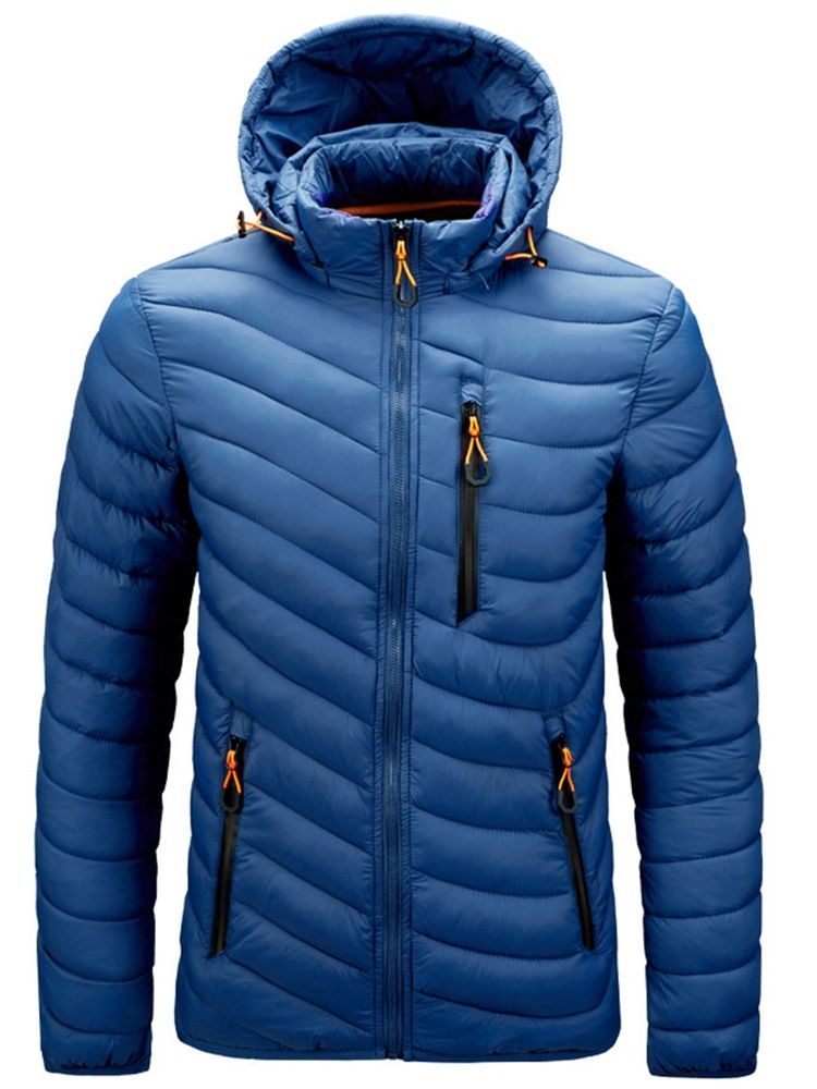 Dragkedja Standard Hooded Casual Dragkedja Dunjacka