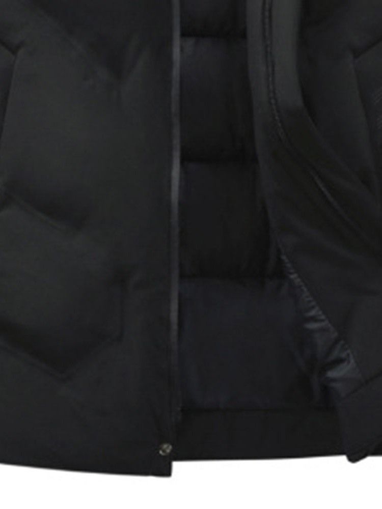 Hooded Pocket Standard Zipper Casual Dunjacka För Män