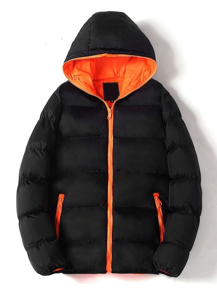 Hooded Standard Casual Dragkedja Dunjacka