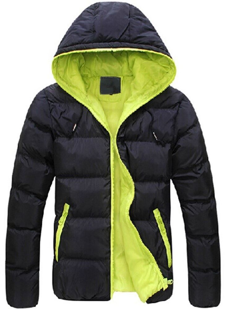 Hooded Standard Casual Dragkedja Dunjacka