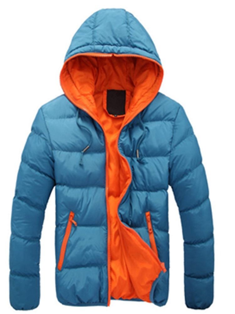 Hooded Standard Casual Dragkedja Dunjacka