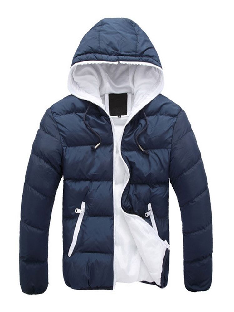 Hooded Standard Casual Dragkedja Dunjacka