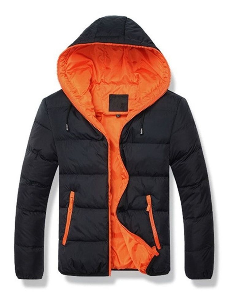 Hooded Standard Casual Dragkedja Dunjacka