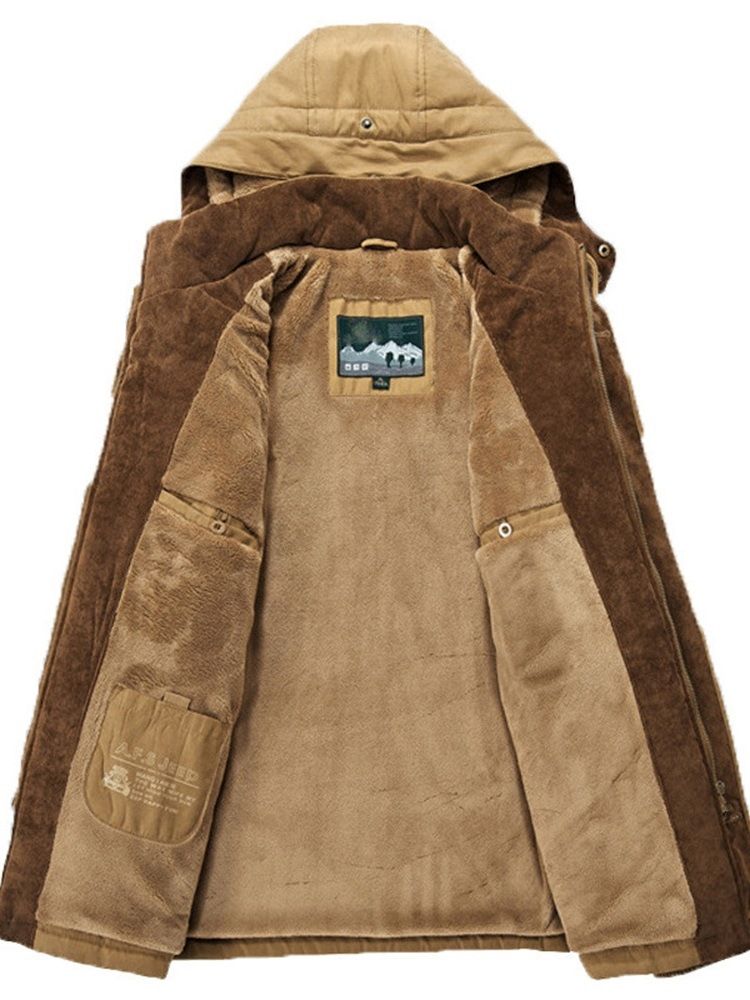 Hooded Standard Pocket Zipper European Down Jacket