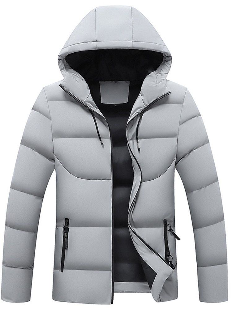 Hooded Standard Zipper Zipper Casual Dunjacka