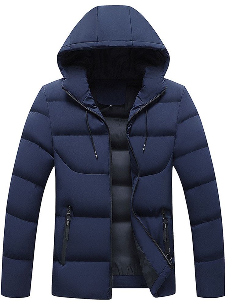 Hooded Standard Zipper Zipper Casual Dunjacka