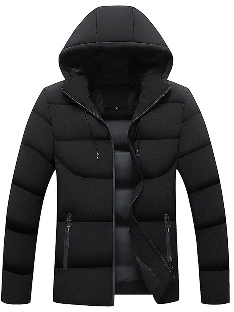Hooded Standard Zipper Zipper Casual Dunjacka