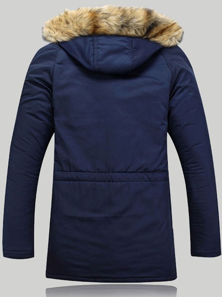 Patchwork Standard Color Block Zipper European Down Jacket