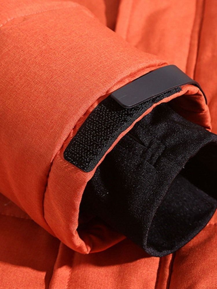 Patchwork Stativ Krage Standard Dragkedja Casual Dunjacka