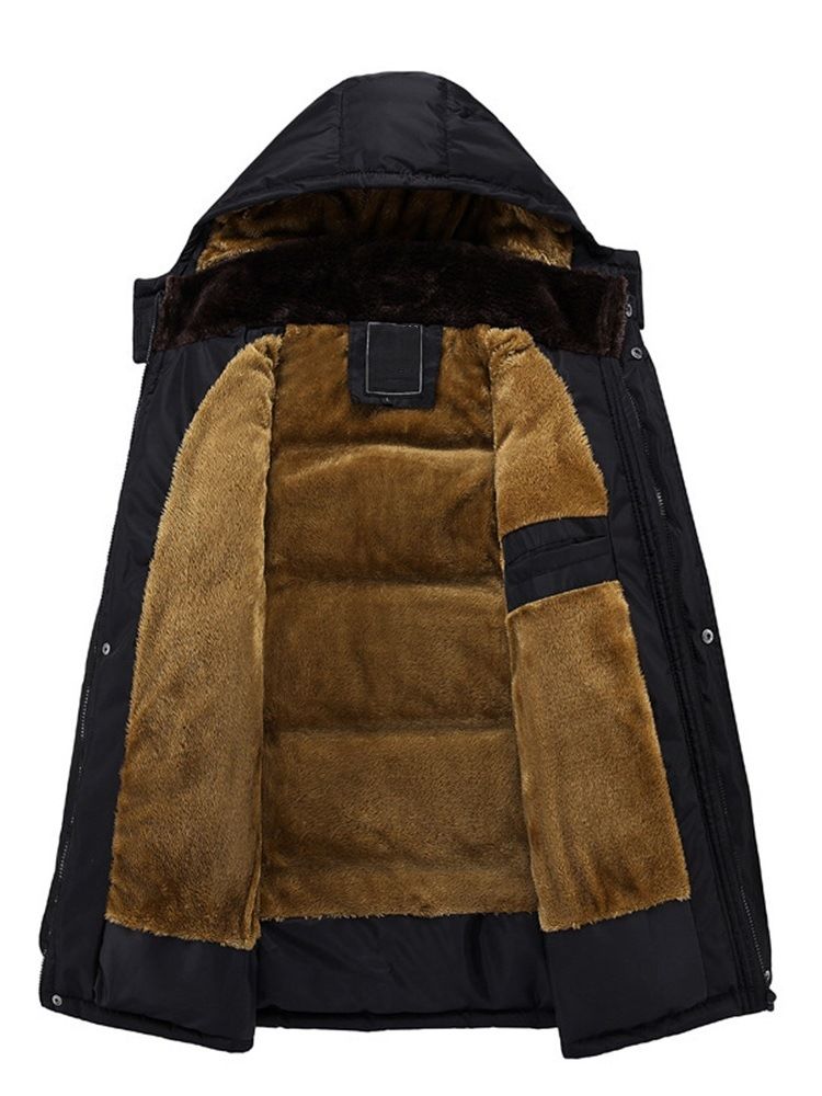Plain Pocket Standard Zipper Casual Dunjacka