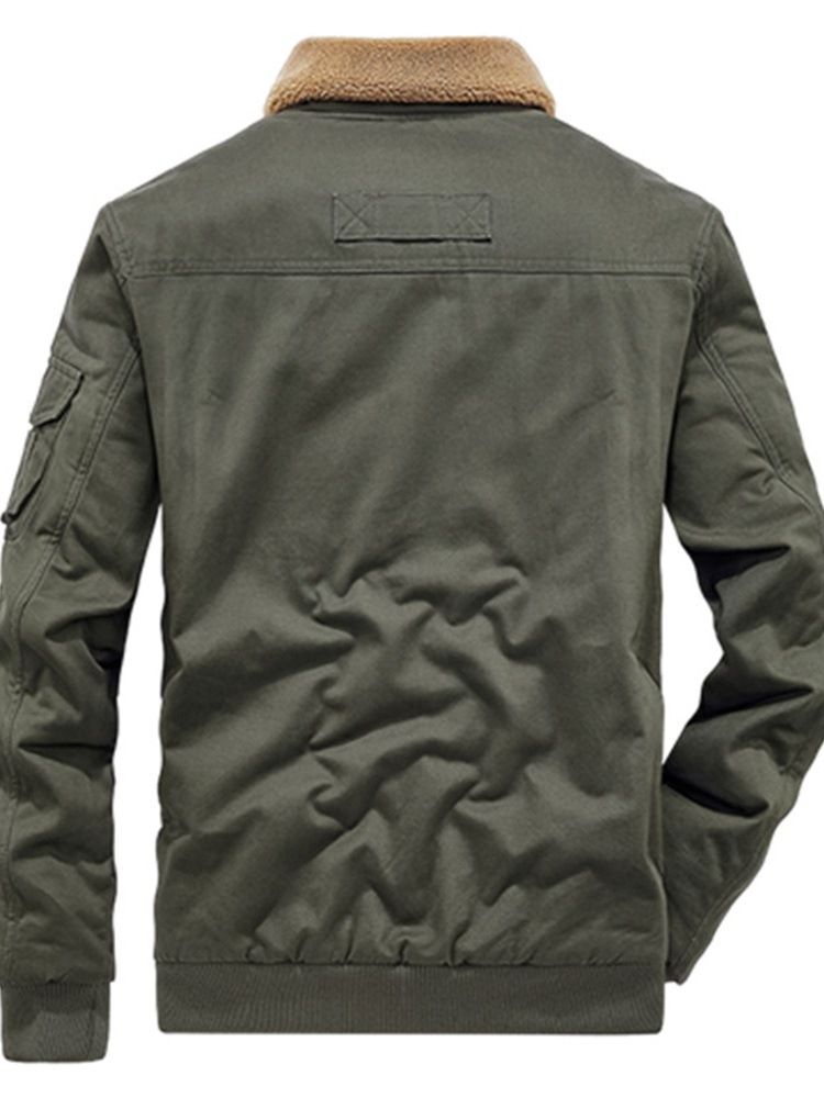 Pocket Standard Lapel Casual Dragkedja Dunjacka