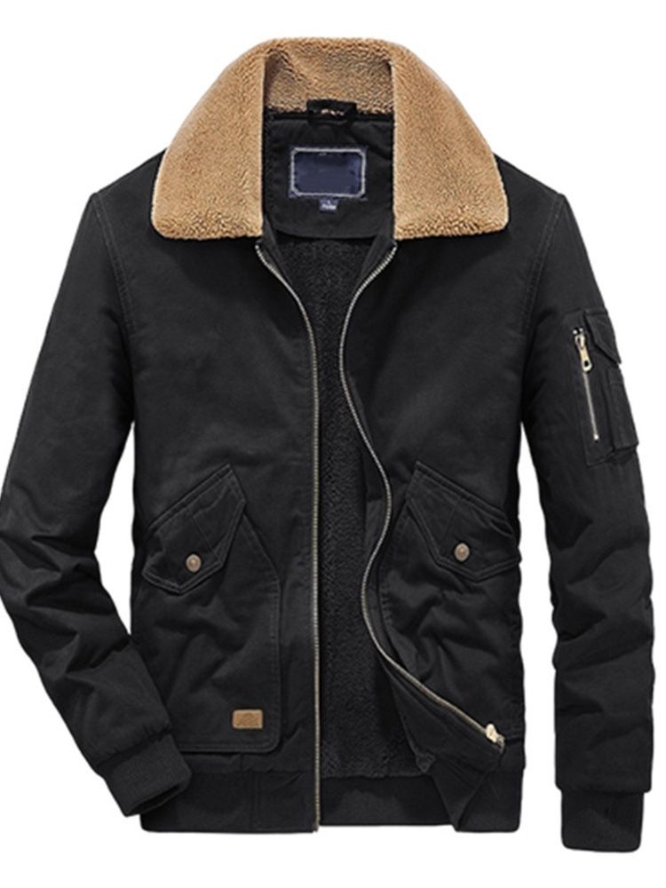 Pocket Standard Lapel Casual Dragkedja Dunjacka