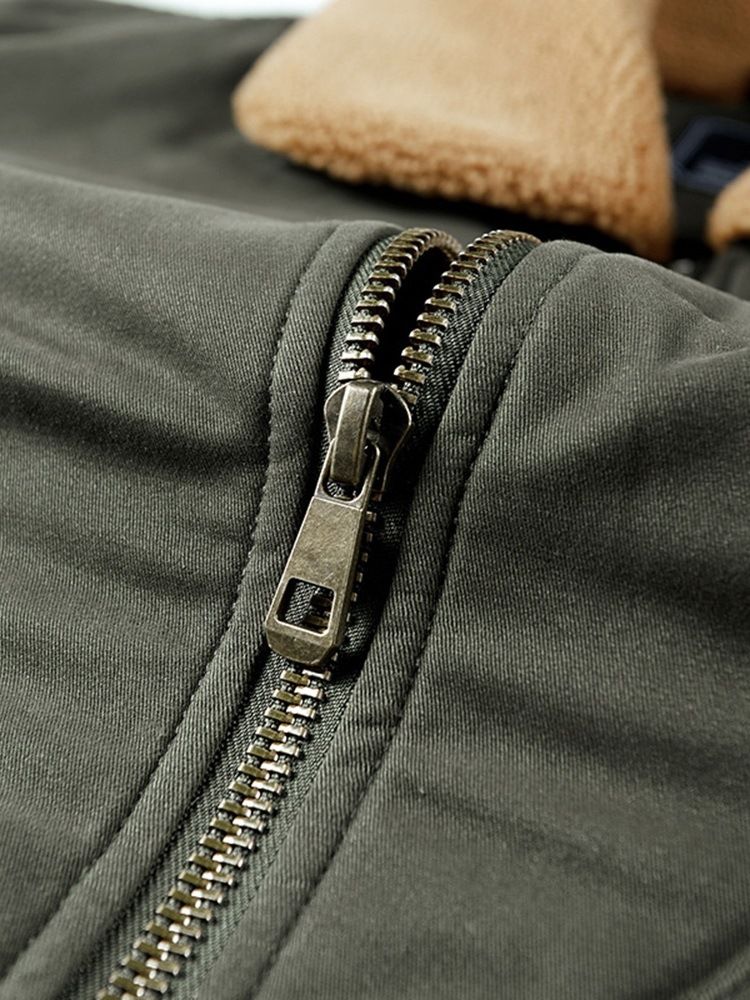 Pocket Standard Lapel Casual Dragkedja Dunjacka