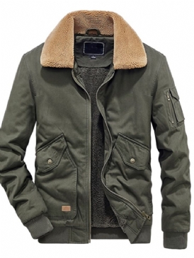 Pocket Standard Lapel Casual Dragkedja Dunjacka