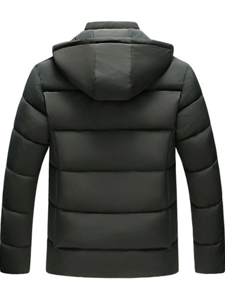 Pocket Standard Plain Zipper Casual Dunjacka