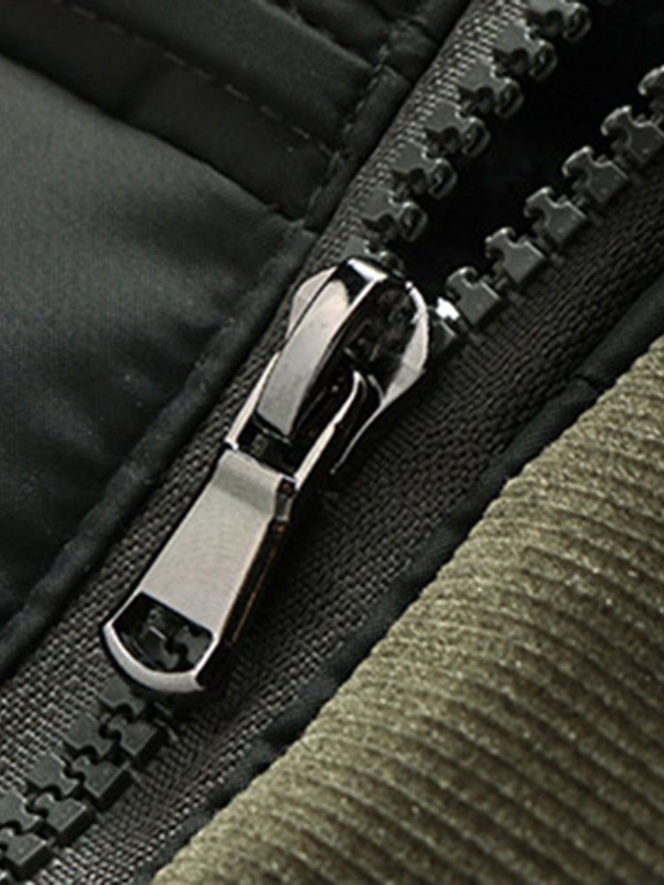 Pocket Standard Plain Zipper Casual Dunjacka