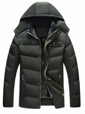 Pocket Standard Plain Zipper Casual Dunjacka