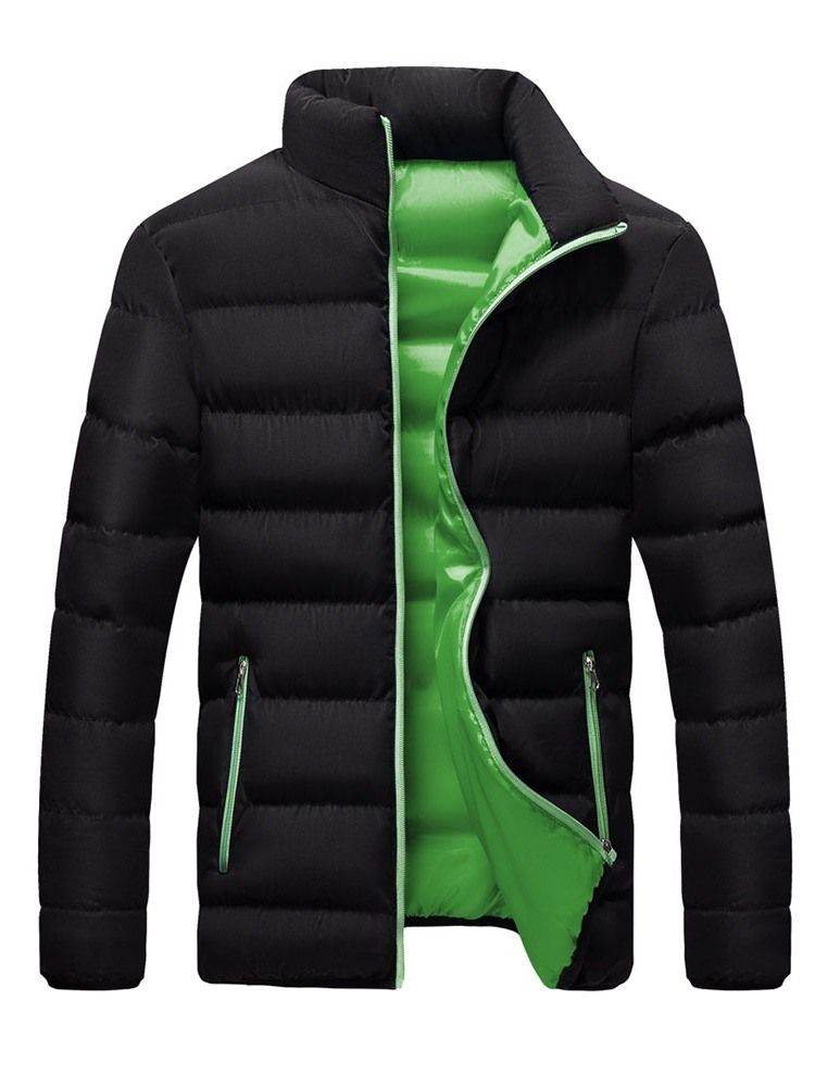 Standard Dragkedja Casual Slim Dunjacka För Män