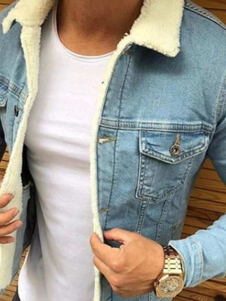 Standard Lapel Vanlig Casual Enkelknäppt Dunjacka