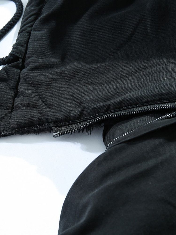 Standard Plain Pocket Zipper Casual Dunjacka