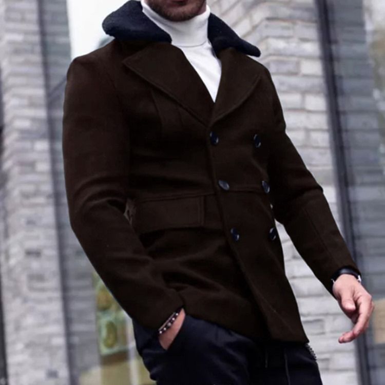 Standard Slim Vinterkappa I Vanlig Lapel