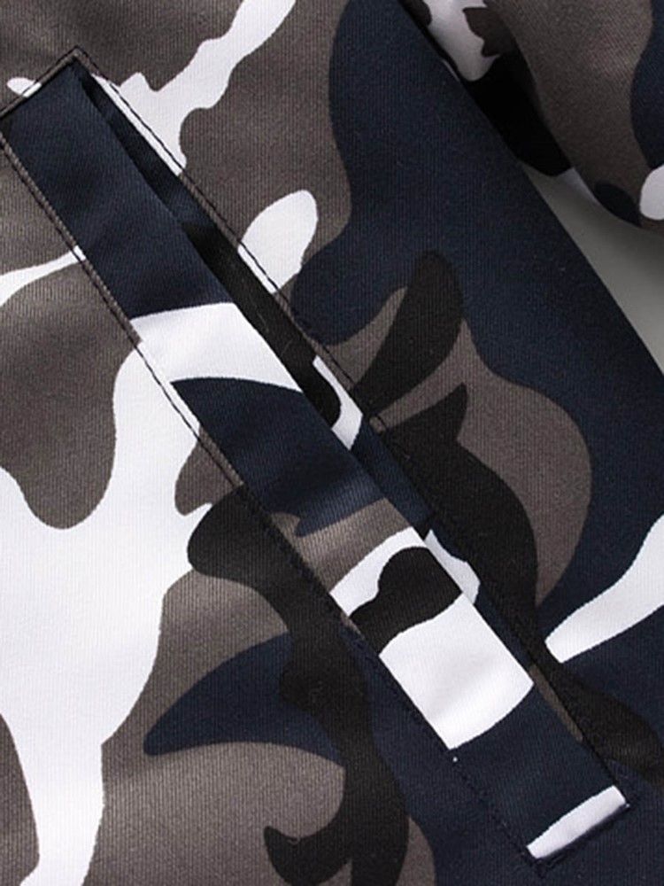 Zip Camouflage Thicken Warm Vinterkappa För Män
