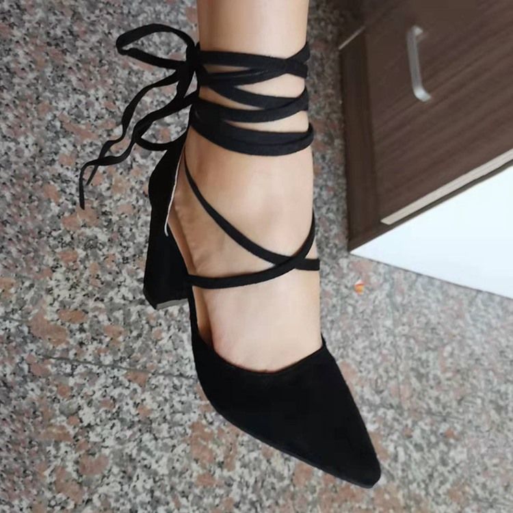 Lace-Up Lace-Up Chunky Heel Western Tunna Skor