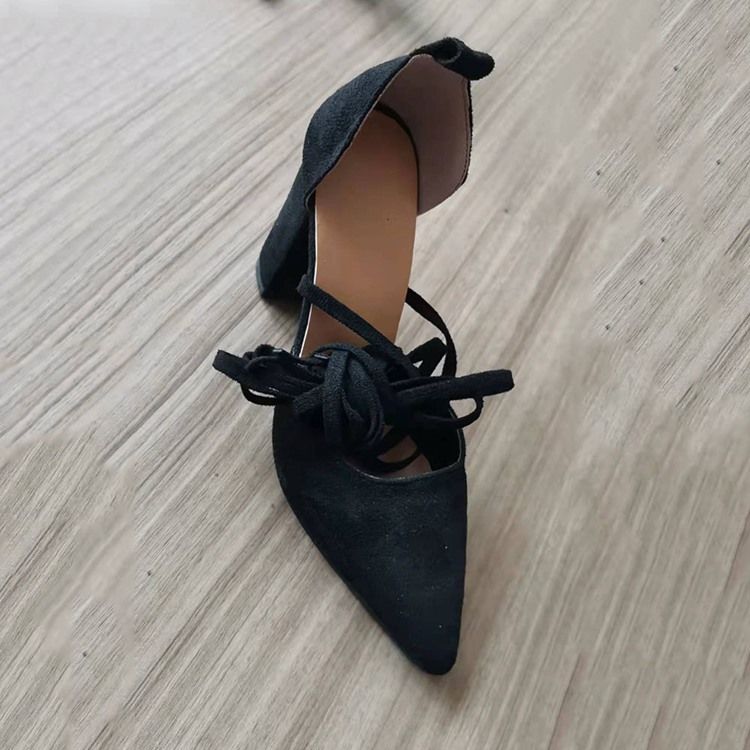 Lace-Up Lace-Up Chunky Heel Western Tunna Skor
