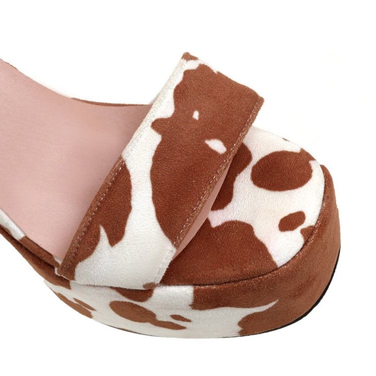Öppen Tå Chunky Hälspänne Casual Damsandaler