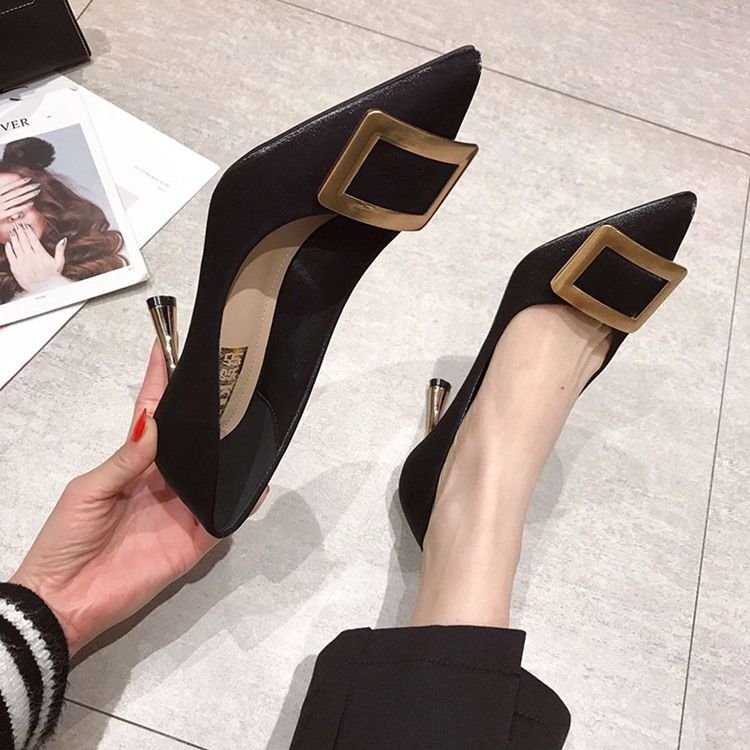 Paljett Slip-On Stiletto Heel Dam Pumps