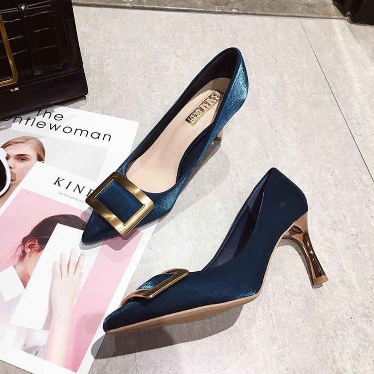 Paljett Slip-On Stiletto Heel Dam Pumps