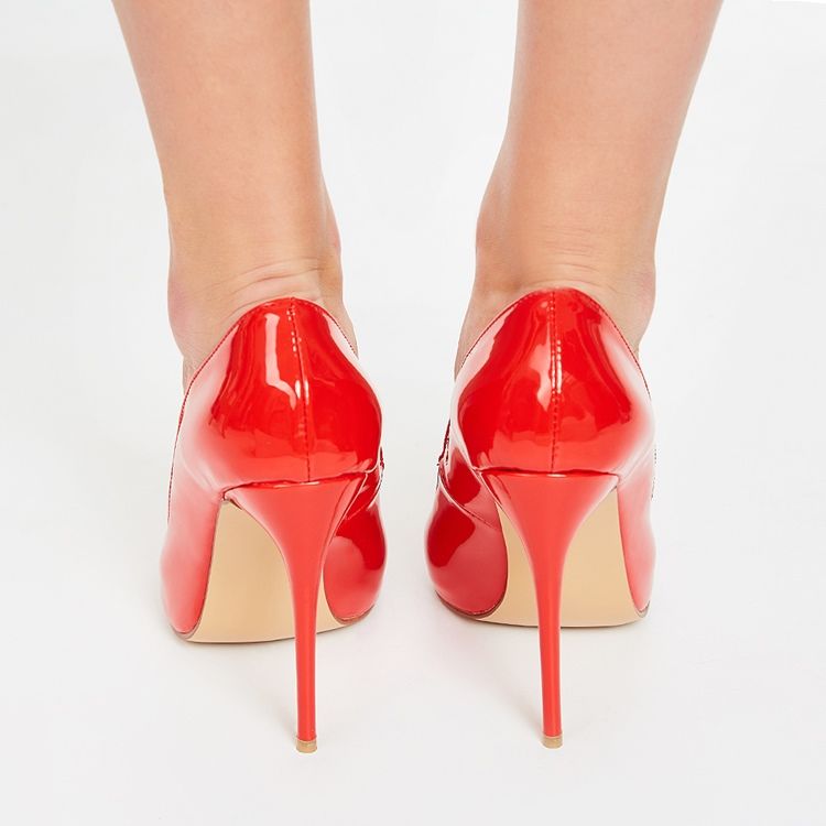 Sexig Röd Spets Tå Ultra High Pumps