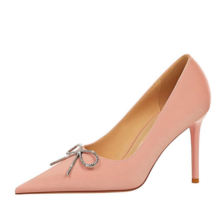 Slip-On Båge Spetsig Tå 9.5 Cm Tunna Skor