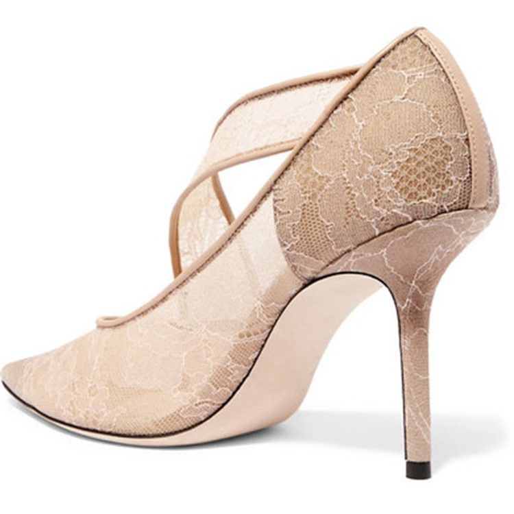 Slip-On Low-Cut Pumps Med Spetsad Tå