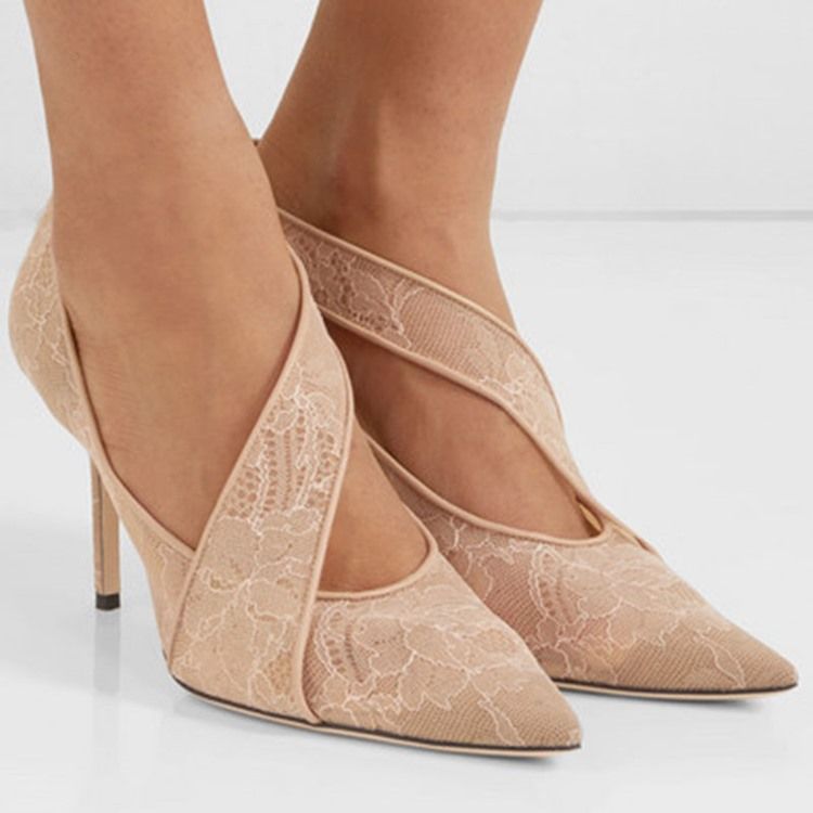 Slip-On Low-Cut Pumps Med Spetsad Tå