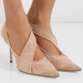 Slip-On Low-Cut Pumps Med Spetsad Tå