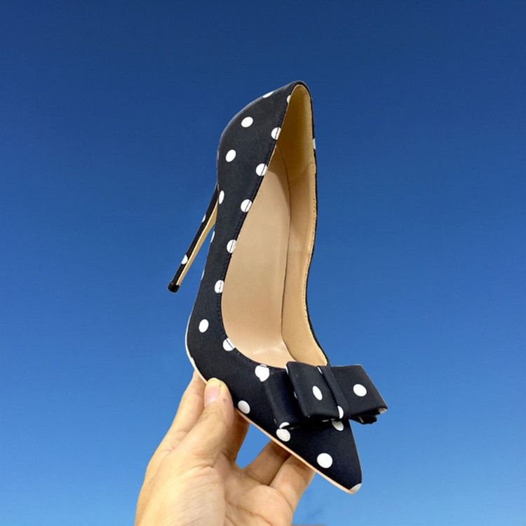 Slip-On Professionella Tunna Damskor Med Spetsad Tå