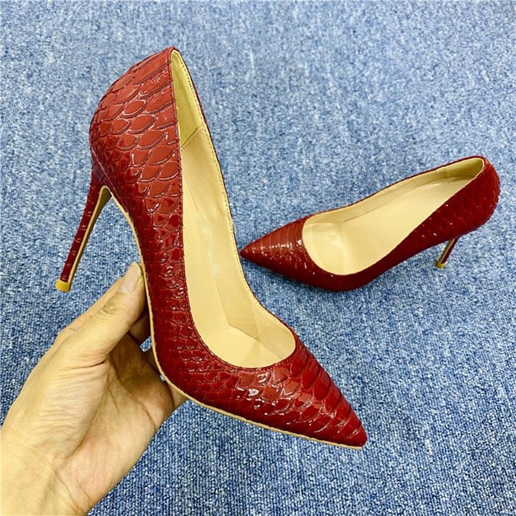 Slip-On Stiletto Heel Serpentine 12Cm Tunna Damskor