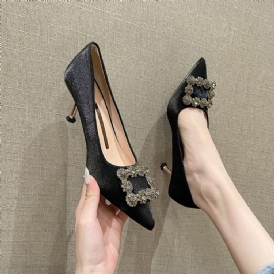Spetsad Tå Spole Häl Slip-On Low-Cut Övre Tunna Skor