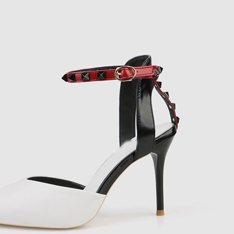 Spetsad Tå Stilettklack Line-Style Spänne Sexiga Pumps