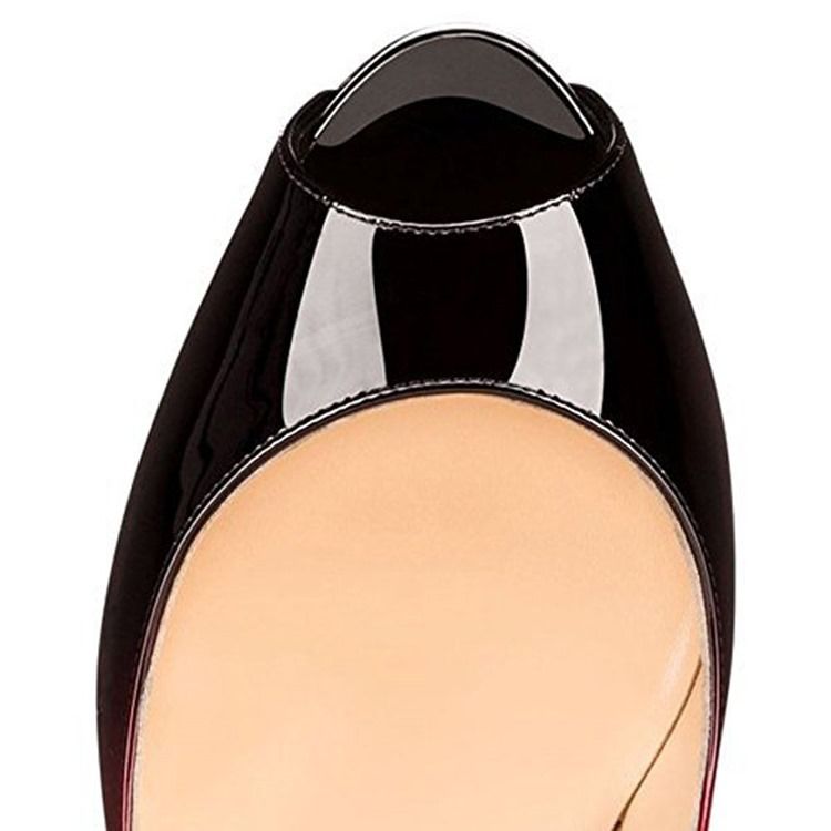 Stilettklack Peep Toe Platform Dampumpar