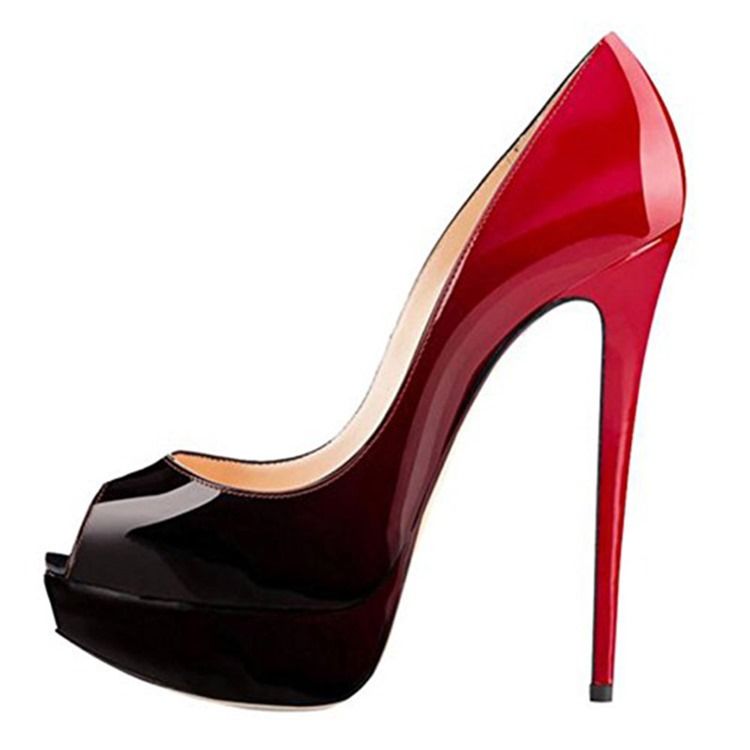 Stilettklack Peep Toe Platform Dampumpar