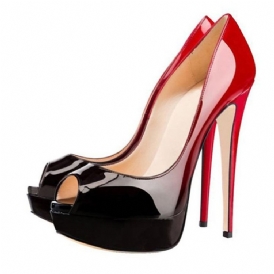 Stilettklack Peep Toe Platform Dampumpar