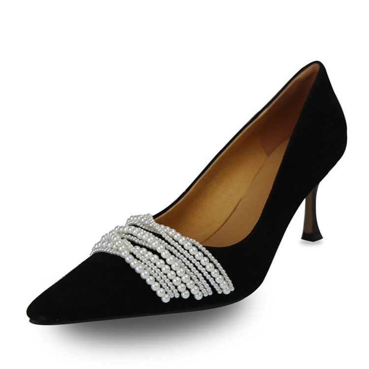 Stiletto Heel Slip-On Beads Western Tunna Skor