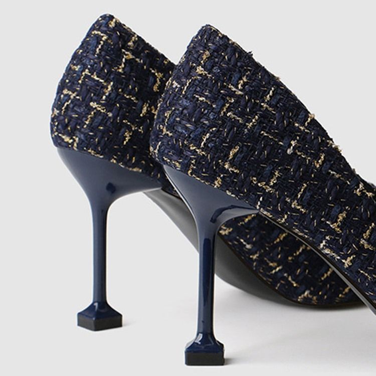 Strass Stilettklack Spetsad Tå Slip-On Dampumpar