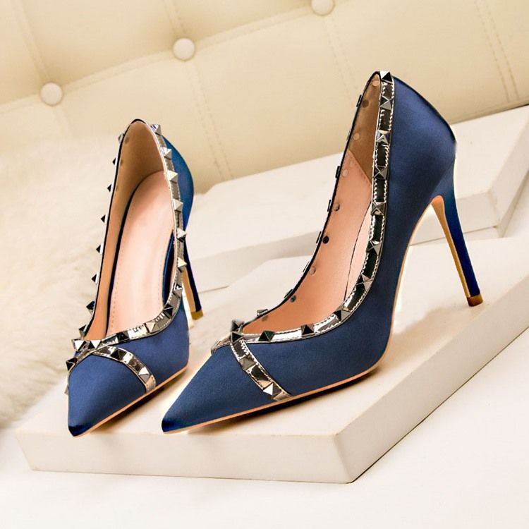 Western Spetsad Tå Slip-On Stiletto Heel Pumps